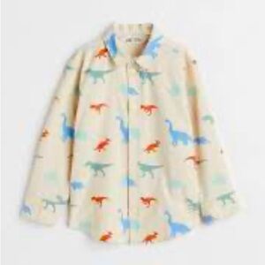 H&M Kids Dinosaur Print Shirt   NWT Sz 7-8Y